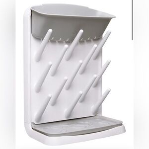 Gray and White Bottle Drying Rack